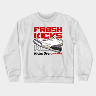 AJ 3 Retro White Cement Sneaker Crewneck Sweatshirt